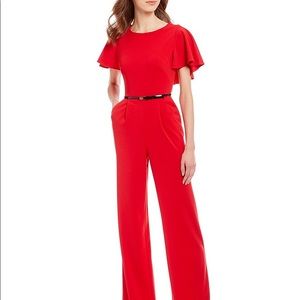 Calvin Klein Capelet Belted Jumpsuit